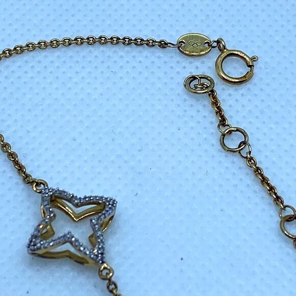 💛 Vintage Links of London 925 Vermeil Splendour Open Work w/ CZ Bracelet - Picture 4 of 4